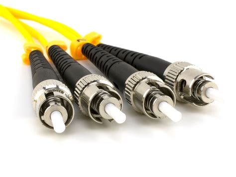 10m Singlemode Duplex Fiber Optic Patch Cable (9/125) - ST to ST ...