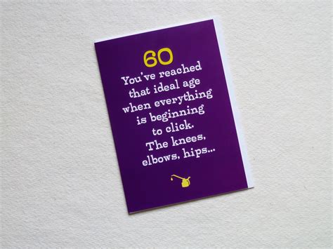 Funny 60th Birthday Card Clicking Joints/funny Old Age Card - Etsy UK