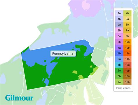 Pennsylvania Planting Zones - Growing Zone Map | Gilmour