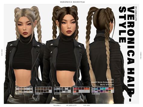 Leah Lillith's Veronica Hairstyle | Sims hair, Sims 4 tsr, Sims