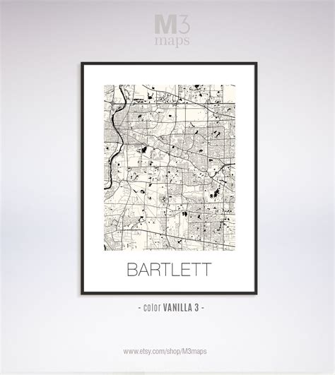 Bartlett Illinois Bartlett IL Map Bartlett Map Bartlett | Etsy