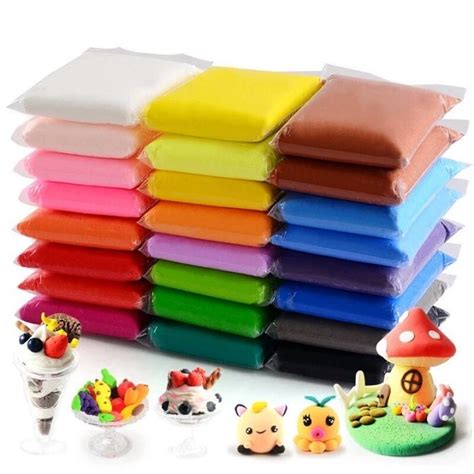 24Colors/Set Soft Creative Playdough Kids Toys Polymer Clay Toys Light Clay Plasticine Clay Set ...