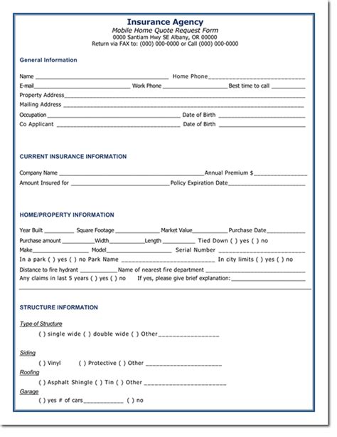 Insurance Quotation Template - Free Estimate and Quote Templates