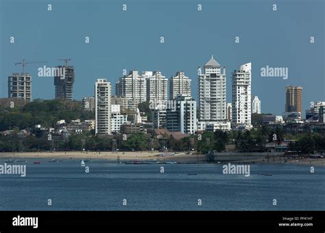 View of Nariman Point skyline from Marine Drive, Mumbai, Maharashtra, India Stock Photo - Alamy