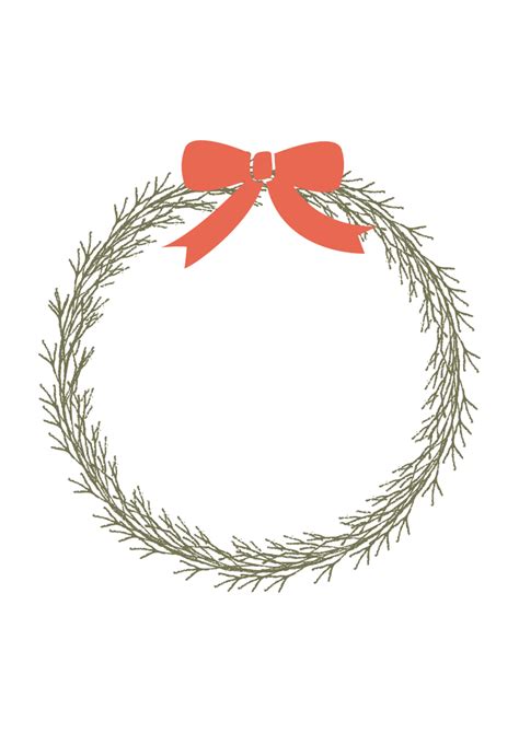 Christmas Wreath With Bow Free SVG File - SVG Heart