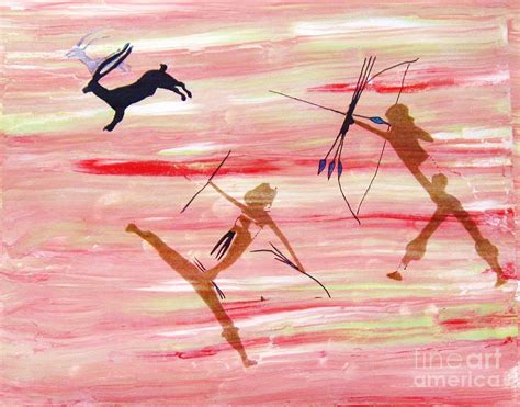 Kalahari Bushmen Painting by Roberto Prusso