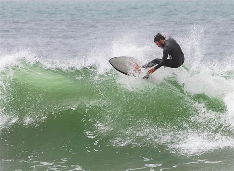 Surfing Half Moon Bay Photograph by Lisa Malecki