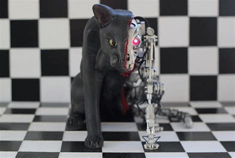 Arnie the Cat: Terminator Inspired Sculpture