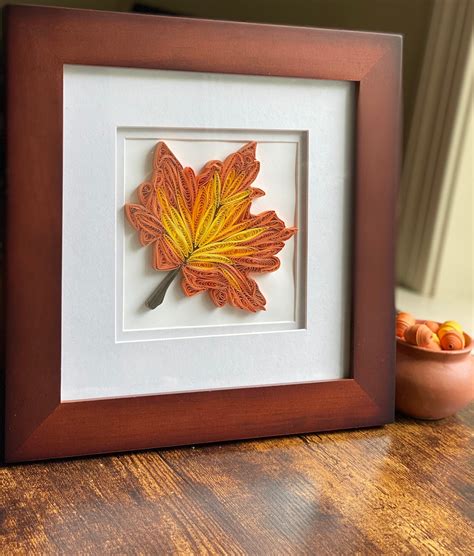 Quilled Paper Art Maple Leaf Quilling Fall Wall Decor | Etsy