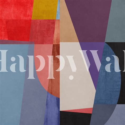 Abstract Geometric Square wallpaper - Free shipping | Happywall