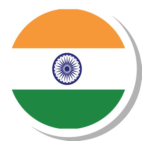 India flag circle shape, flag icon. 16707456 PNG