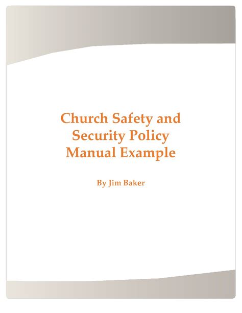 Church Safety And Security Policy Manual EXAMPLE - Sacred Structures by Jim Baker : Sacred ...