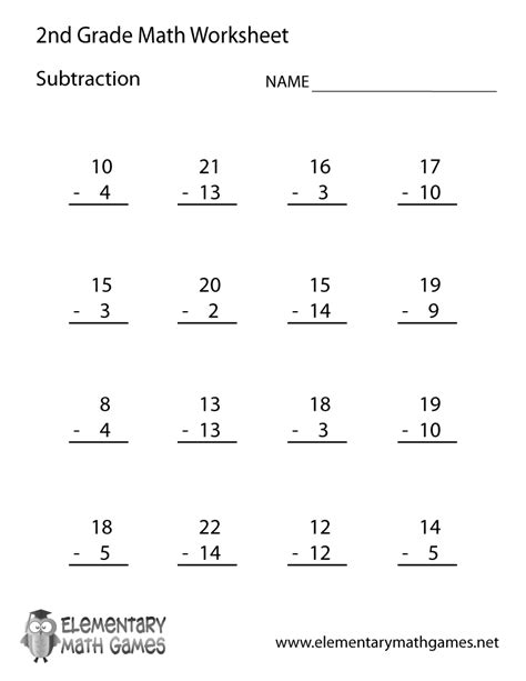 Learn and practice how to subtract with this printable 2nd grade elementary math workshee… | 2nd ...