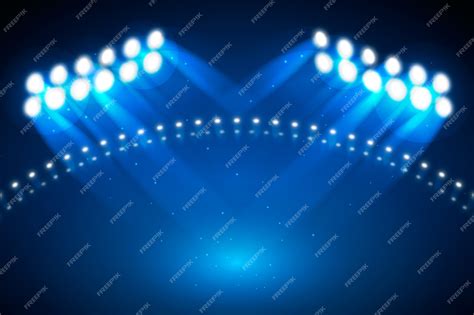 Free Vector | Realistic bright stadium lights