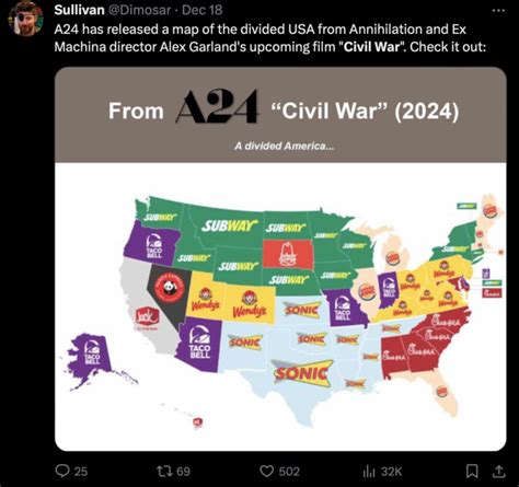 Civil War Movie 2024 Map - Tabbi Faustina