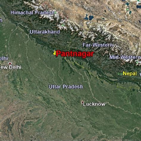 Location of Pantnagar which is situated ~225 km northeast of New Delhi ...