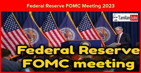 Federal Reserve FOMC Meeting 2023 - Prjections, Dates, etc..