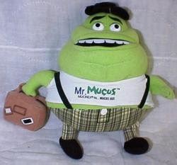 MUCINEX Advertising 8" MR MUCUS Plush Doll w/Suitcase | #56011263