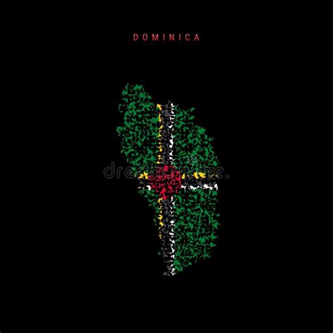 Dominica Flag Map, Chaotic Particles Pattern in the Dominica Flag ...