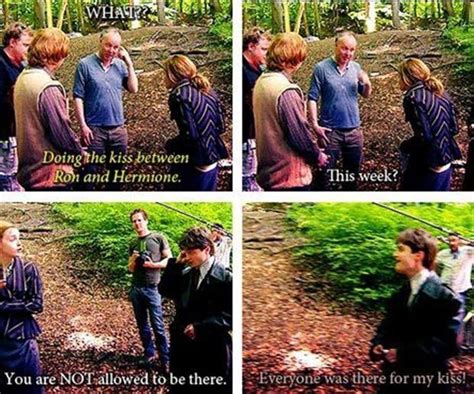 Behind the scenes of the Ron and Hermione kiss!! : r/HarryPotterMemes