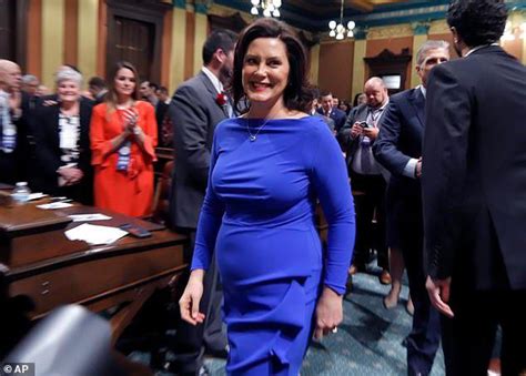 Gretchen Whitmer really stretched her blue dress out that day 😭 : r/Politically_NSFW2