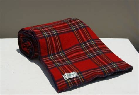 Vintage Classic Tartan Plaid WOOL Blanket LL Bean Freeport