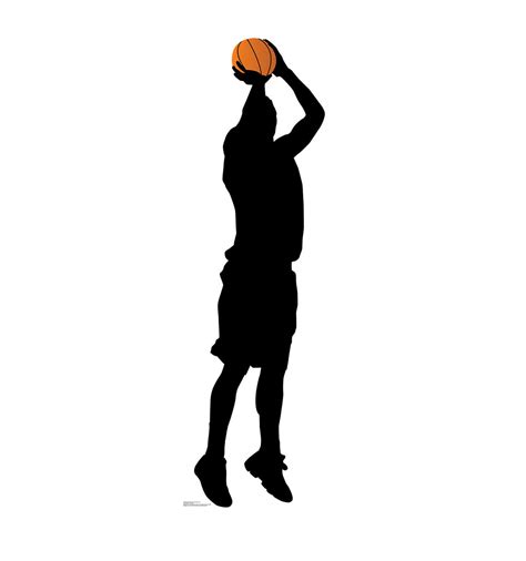 Life-size Basketball Player Shooting Silhouette Cardboard Standup |Cardboard Cutout