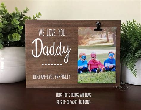 Daddy Photo Frame / Personalized Dad Frame / Dad Picture Frame - Etsy