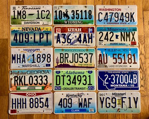 15 Colorful Graphic License Plates from 15 Different States – RusticPlates