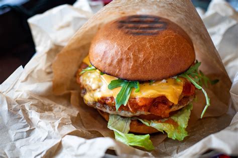 Free Images : dish, junk food, hamburger, fast food, veggie burger, cuisine, salmon burger ...