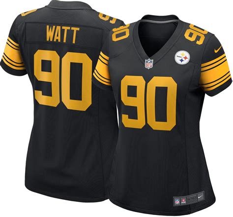 Nike Satin Pittsburgh Steelers T.j. Watt #90 Color Rush Black Game Jersey - Lyst