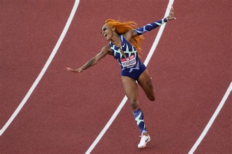 Sha'Carri Richardson notches colorful win at Olympic trials | AP News