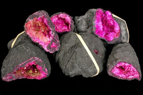 Wholesale Box: 3 - 4" Dyed (Pink) Quartz Geodes - 42 Pieces For Sale (#77241) - FossilEra.com