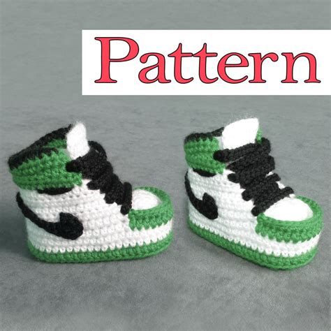 Jordan Crochet Baby Booties Pattern Baby Shoe Patterns - Etsy