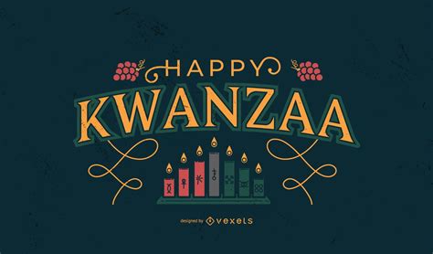 Happy Kwanzaa Lettering Design Vector Download