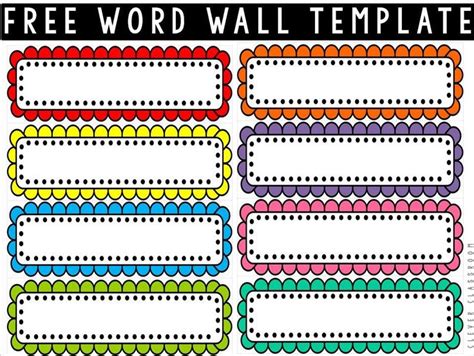 Pin by CT on Frames | Word wall template, Word wall activities, Word wall