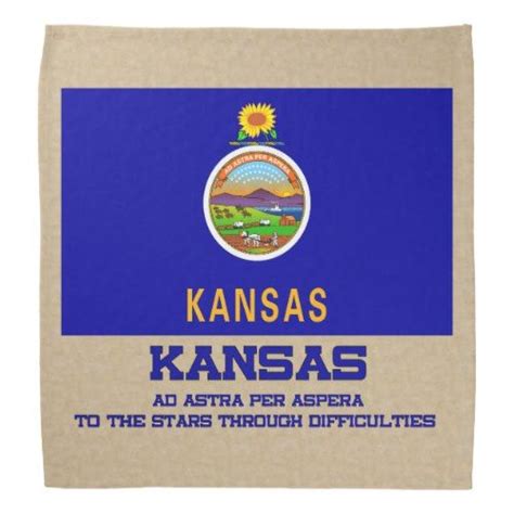 the kansas state flag is shown on a towel