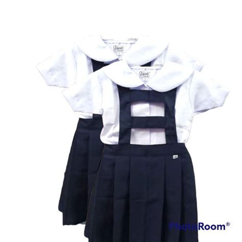 PALDA SCHOOL UNIFORM ATTIRE(NAVY BLUE)BACK PLITS/ROUND PLITS jumper 35 to 45 lang Po | Shopee ...