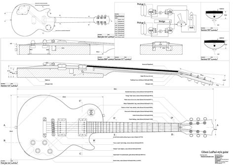 Gibson Les Paul Guitar PLANS to Make This Guitar - Etsy UK