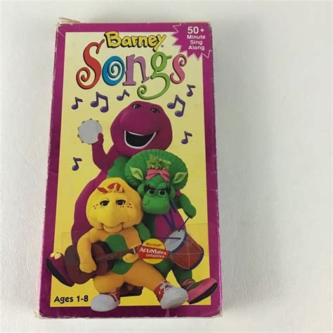 Barney Songs White VHS Tape 50 Minute Sing Along Baby Bop - Etsy