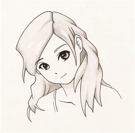 Simple Anime Girl Drawing at GetDrawings | Free download