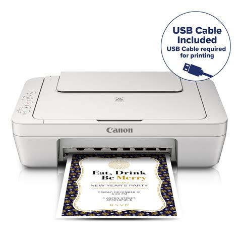 Canon PIXMA MG2522 Wired All-in-One Color Inkjet Printer [USB Cable Included], White - Walmart.com