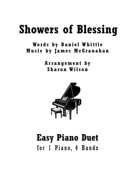 Showers of Blessing (Easy Piano Duet; 1 Piano, 4 Hands) Sheet Music ...