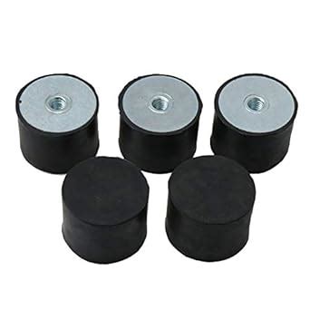 CNBTR 40x30mm Black DE Rubber Female M8 Thread Mounts Isolator Replaces Anti Vibration Pads Flat ...