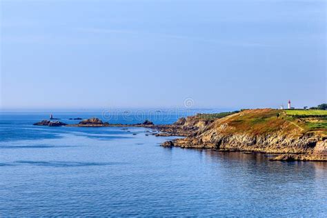 Lighthouse near Le Conquet stock image. Image of conquet - 84131855