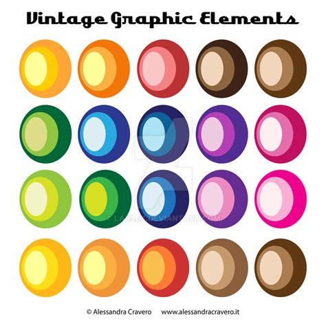 Vintage Graphic Elements-Print by LaAlex on DeviantArt