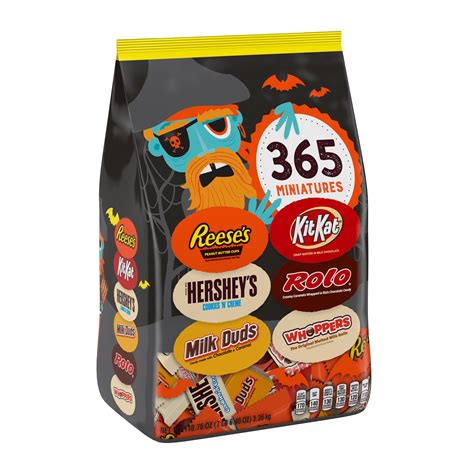 Hershey, Halloween Miniatures Assorted Chocolate Candy, Bulk Candy, 118.7-Ounce Bag, Approx. 365 ...