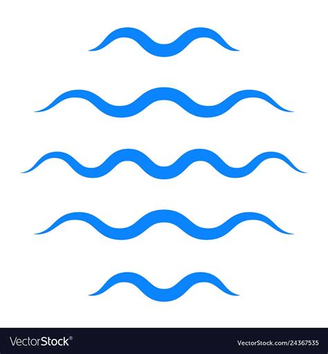 Sea wave logo icon sign water symbol vector image on VectorStock ...