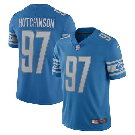 Men’s Detroit Lions Aidan Hutchinson Nike Blue Team Vapor Limited ...