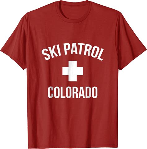 Amazon.com: Ski Patrol Shirts: Ski Patrol Colorado Red & White Certified: Clothing